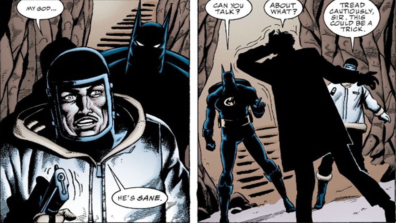 legends of the dark knight going sane