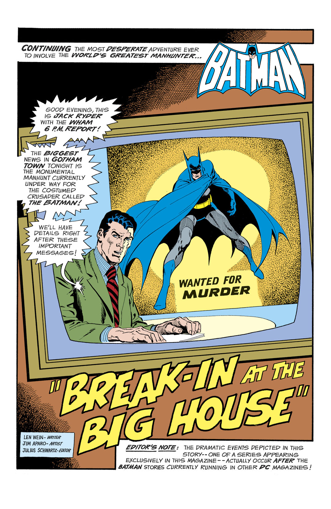 Detective Comics 1937 445 Len Wein John Broome France Herron Jim Aparo Mike Sekowsky Dan Barry