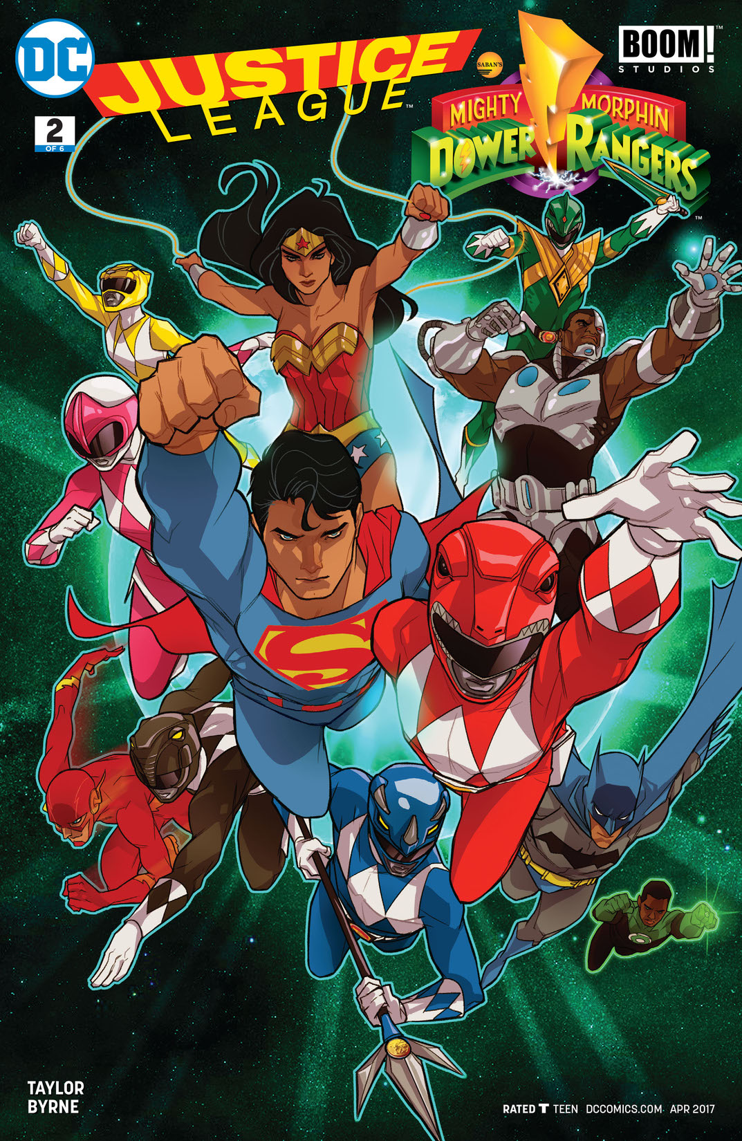 Justice League/Power Rangers #2 preview images