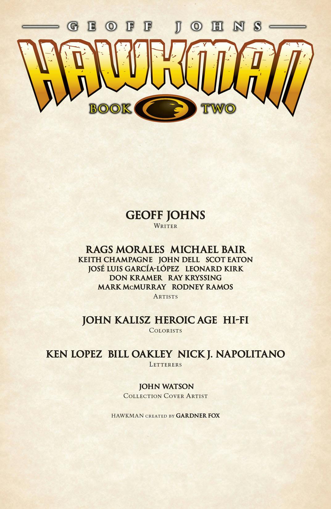 Hawkman by Geoff Johns Book Two | DC Comics Issue