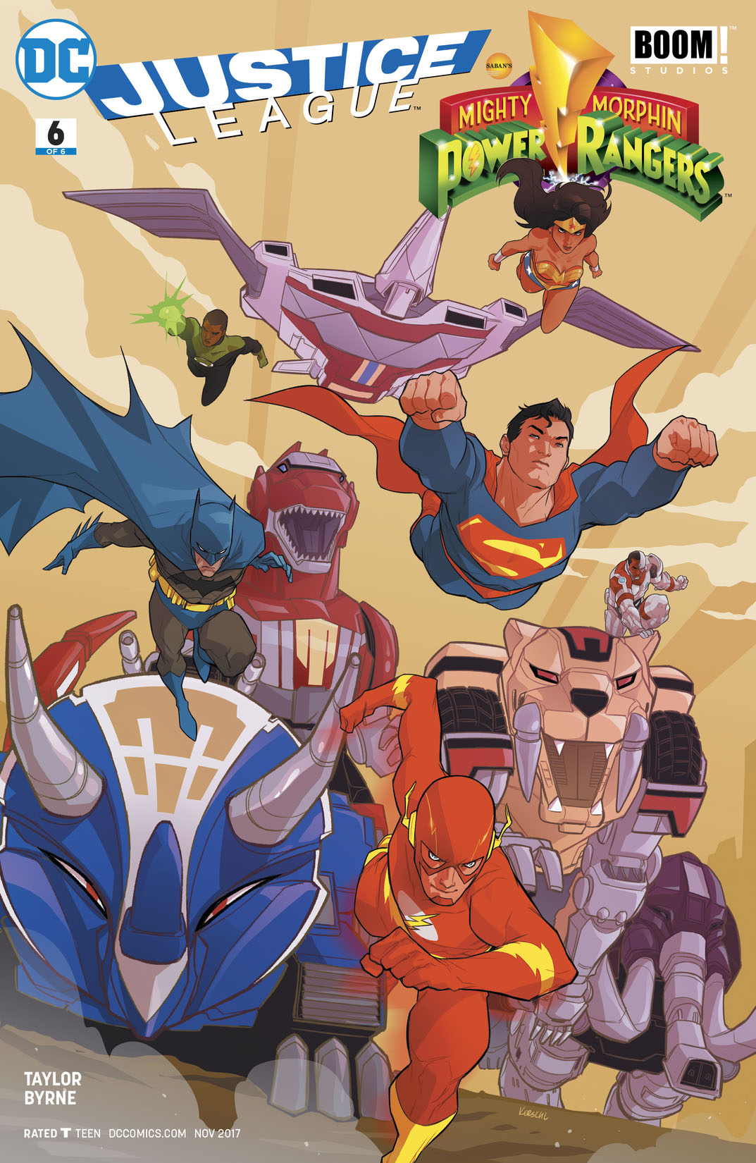 Justice League/Power Rangers #6 preview images
