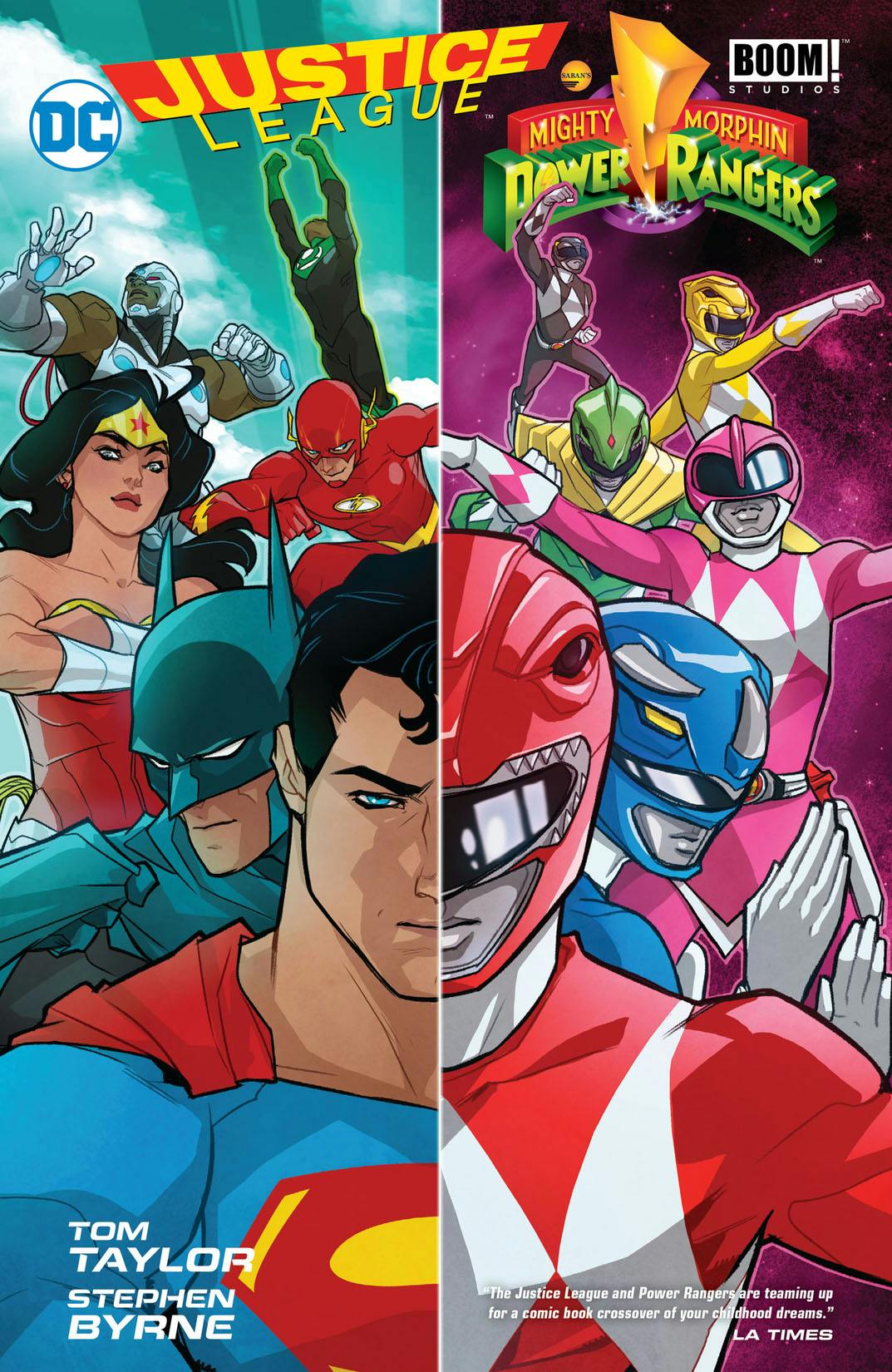 Justice League/Power Rangers preview images
