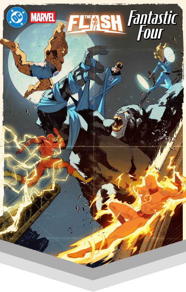 DC/Marvel: The Flash/Fantastic Four #1 preview images