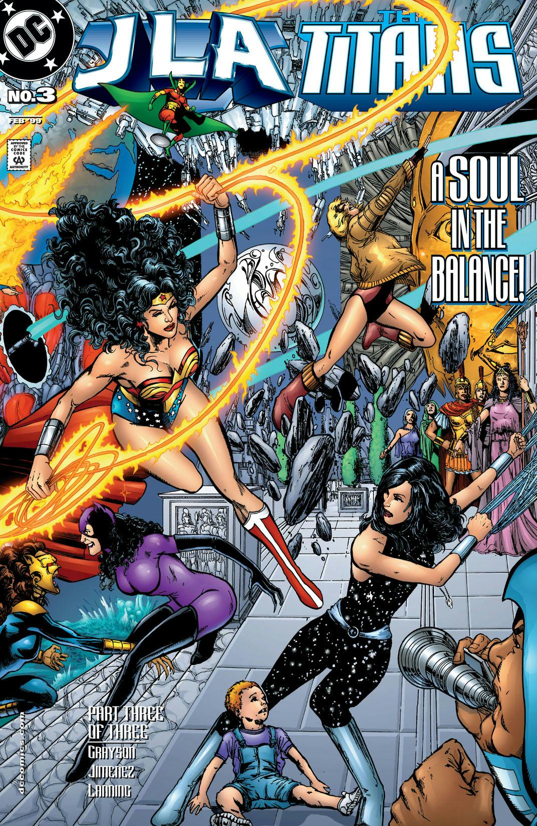 JLA/Titans #3 preview images