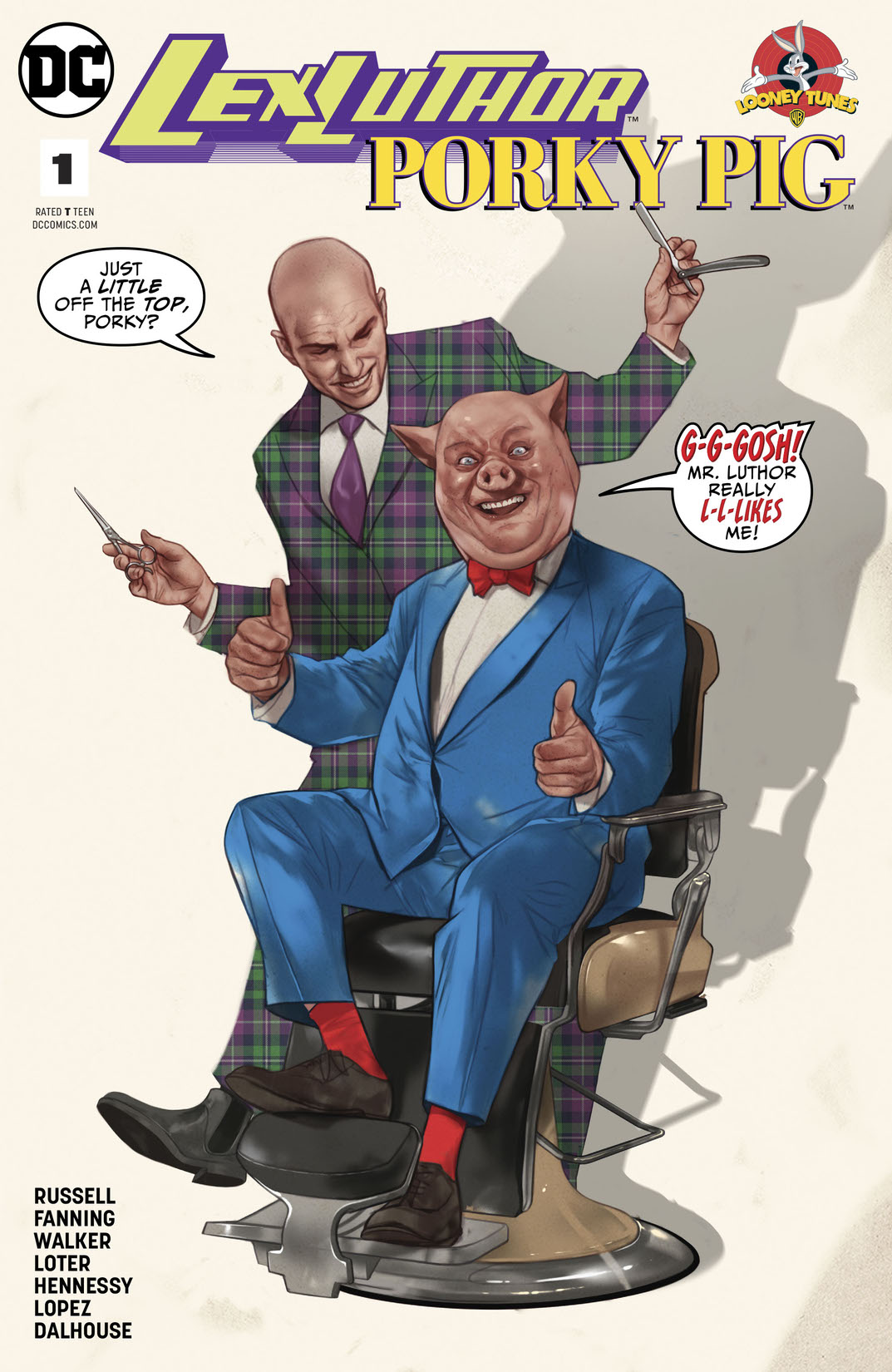 Lex Luthor/Porky Pig #1 preview images