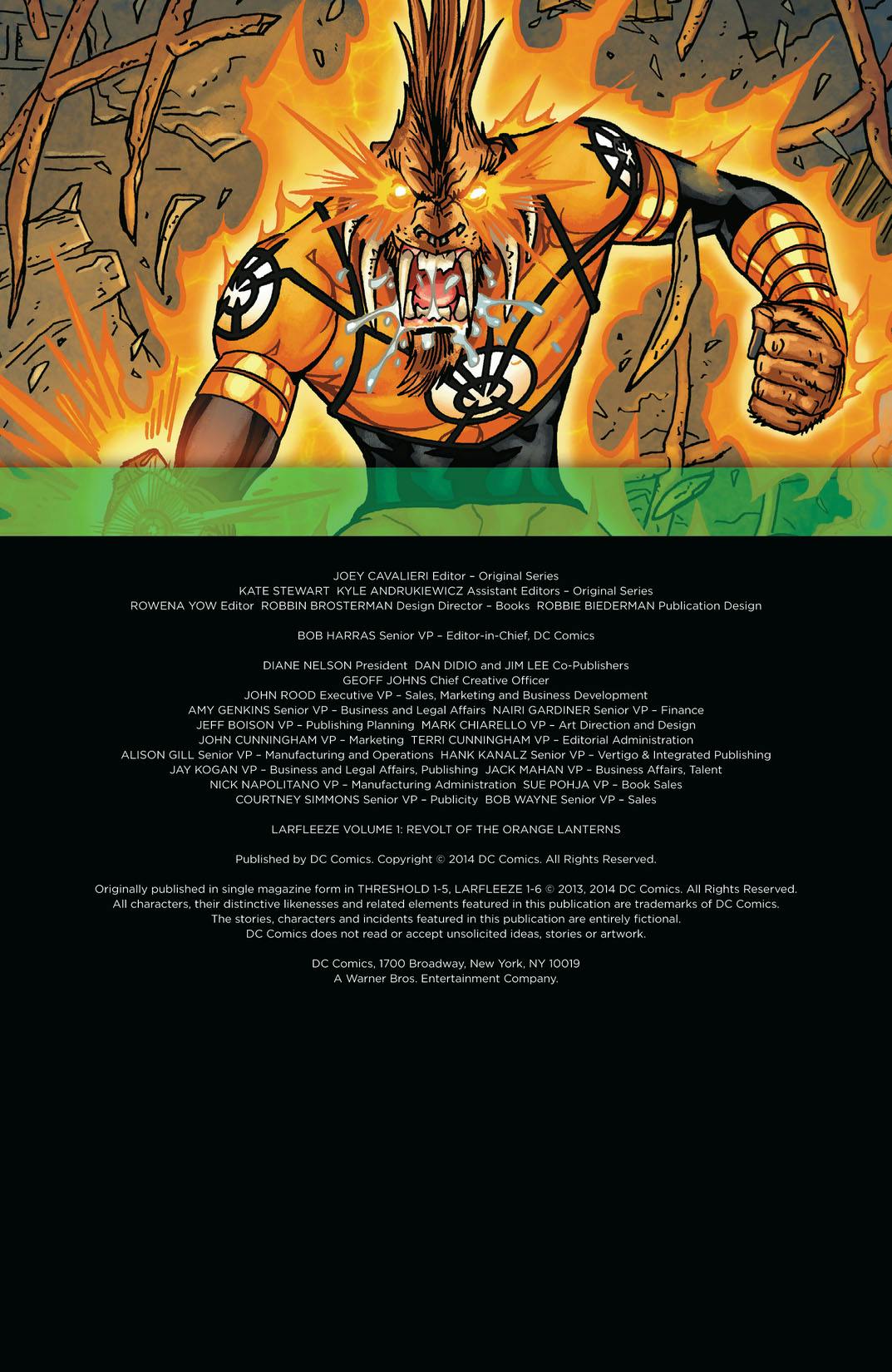 Larfleeze Vol. 1 Revolt of the Orange Lanterns