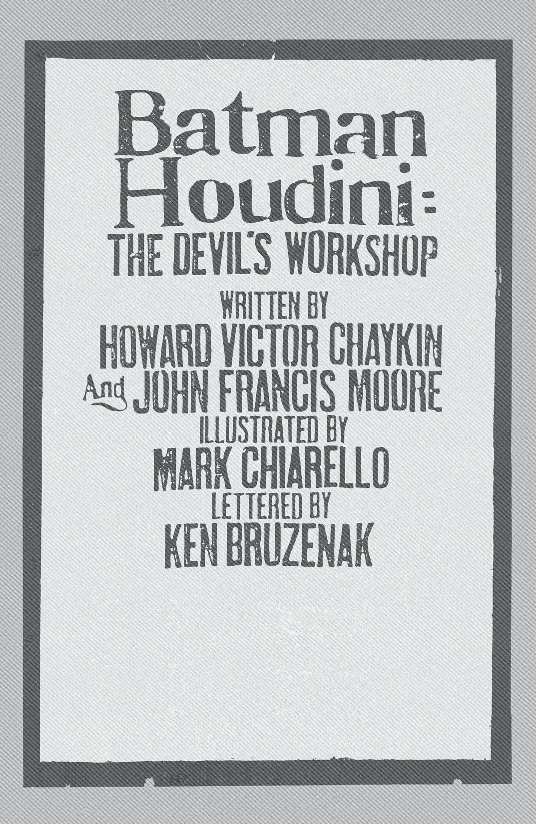 Batman/Houdini: The Devil's Workshop #1