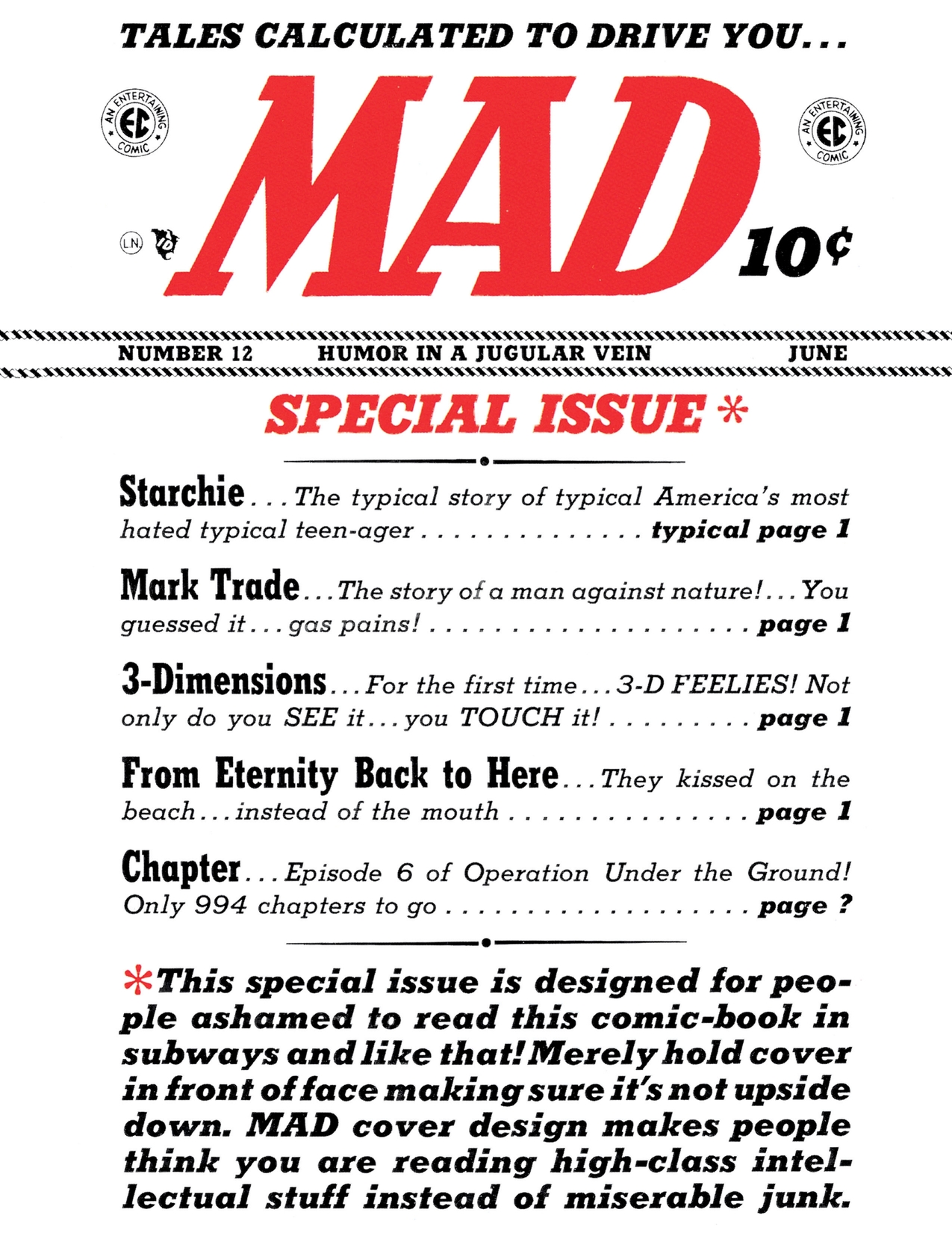 MAD Magazine #12 preview images