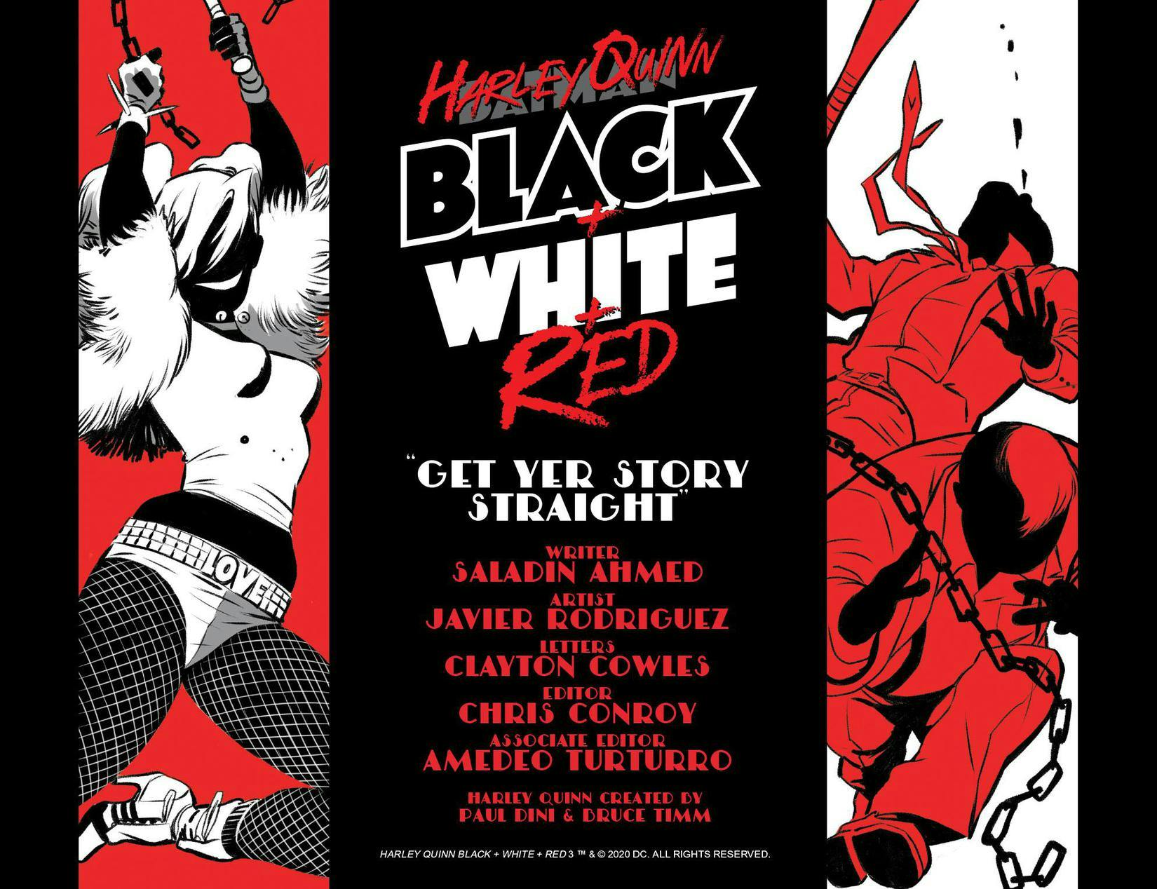 harley quinn black and white and red