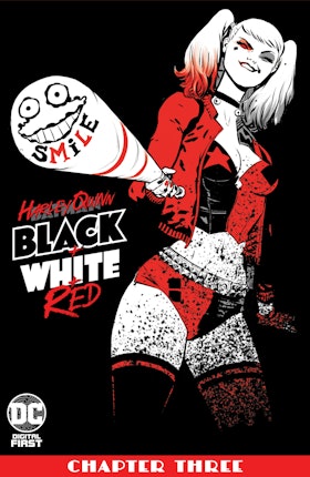 Harley Quinn Black + White + Red #3