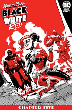 Harley Quinn Black + White + Red #5