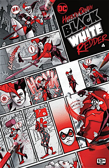 Harley Quinn: Black + White + Redder #4 preview images