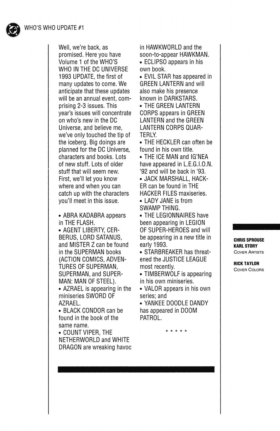 Who's Who Update 1993 series preview1