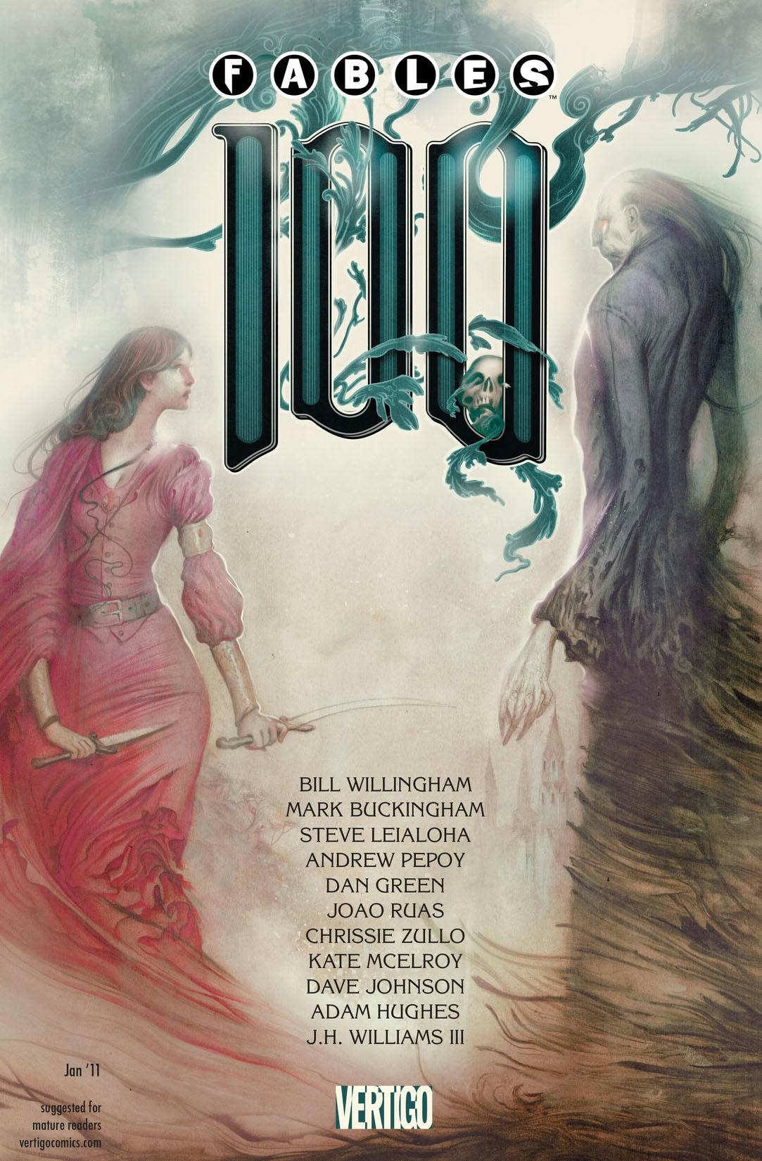 Fables #100 preview images