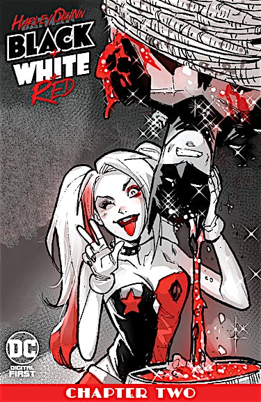 Harley Quinn Black + White + Red #2