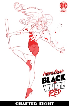 Harley Quinn Black + White + Red #8