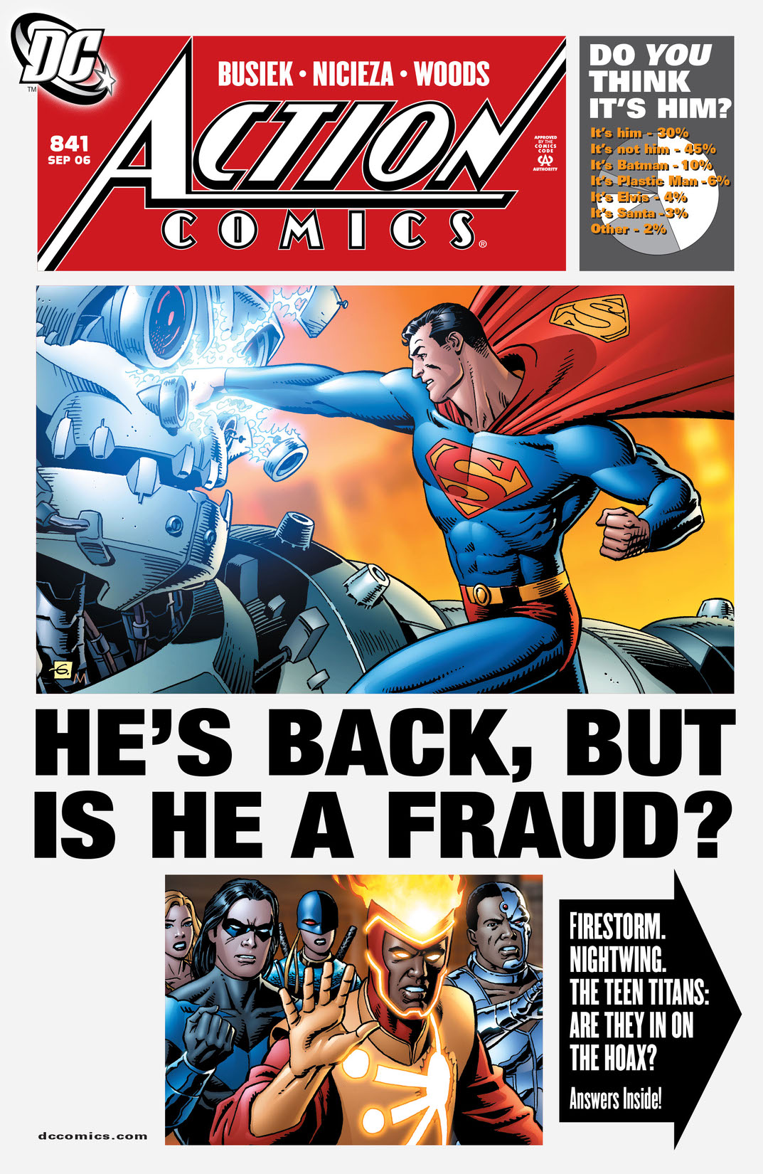 #841 Superman Sep 06, DC Action Comics NICIEZA BUSIEK WOODS 